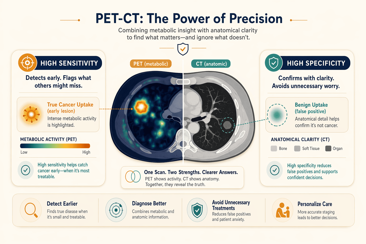 Illustration for: How Pet-Ct Scans Detect Cancer Early: the Science Behind Sensitivity and Specifi