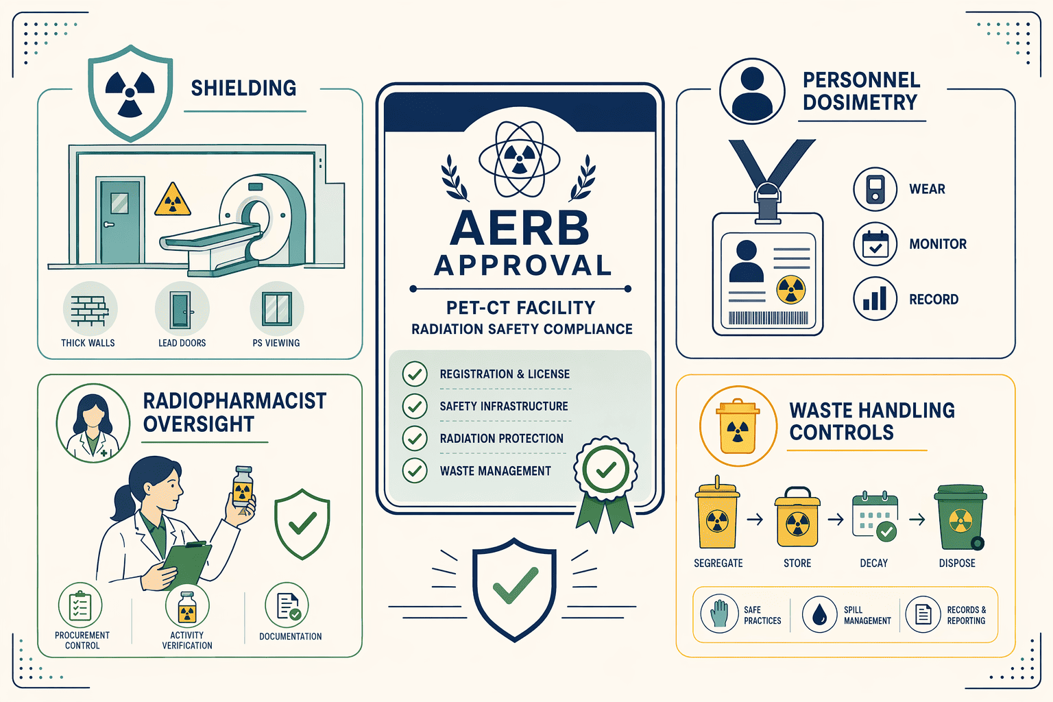 Illustration for: Step 1: Verify AERB Licensing and Radiation Safety Compliance