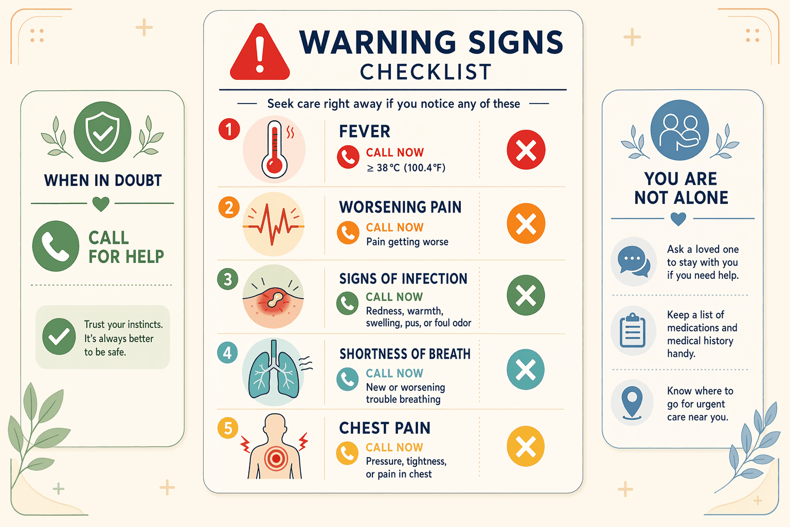 Illustration for: What to Watch for: Signs of Complications or Recurrence