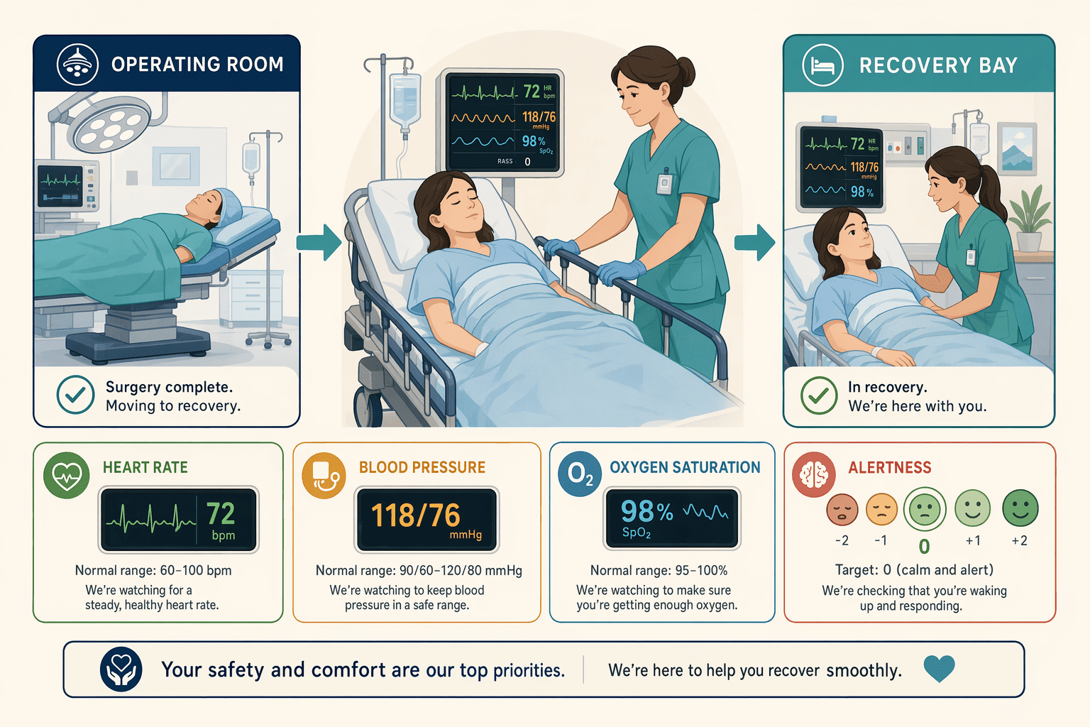 Illustration for: What Happens Immediately After Cancer Surgery