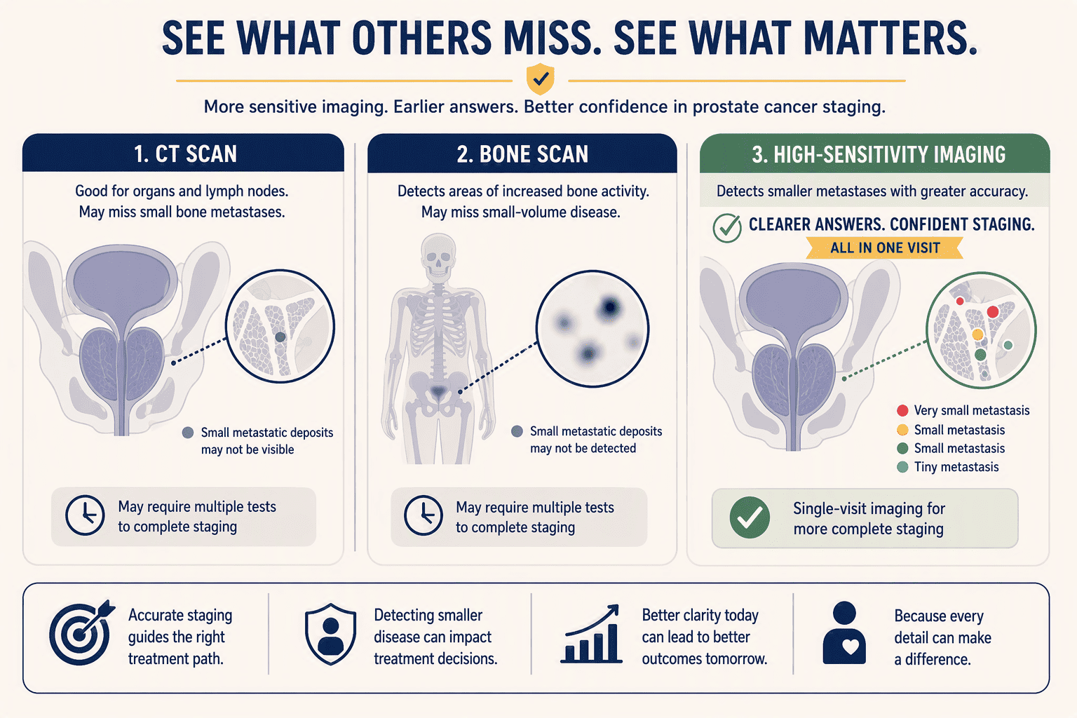 Illustration for Step 3: Use High-Sensitivity Imaging for Accurate, One-Visit Staging